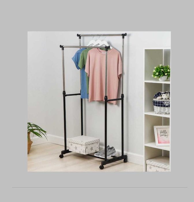 Вешалка гардеробная для одежды / рейл