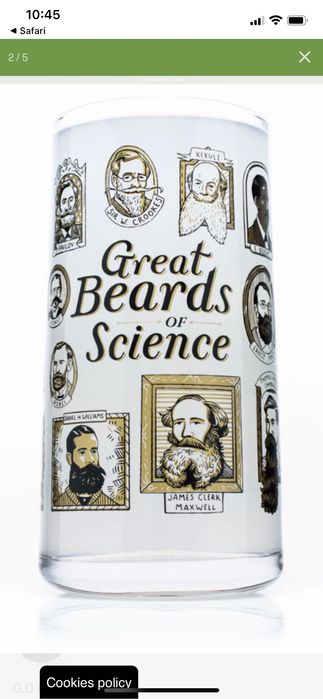Pahar de băut, barba -bărbier  “ Great Beards of Science