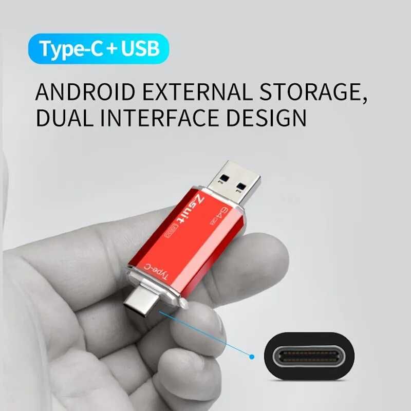 Флашка за телефон и компютър, 32/64GB, USB type C, тип С, флаш памет