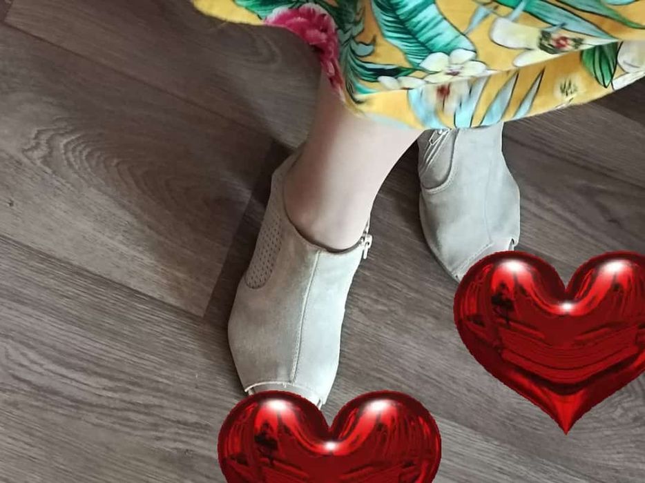 Босоножки из замши, натуральная кожа