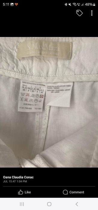 Pantaloni scurti din in MaxMar.a