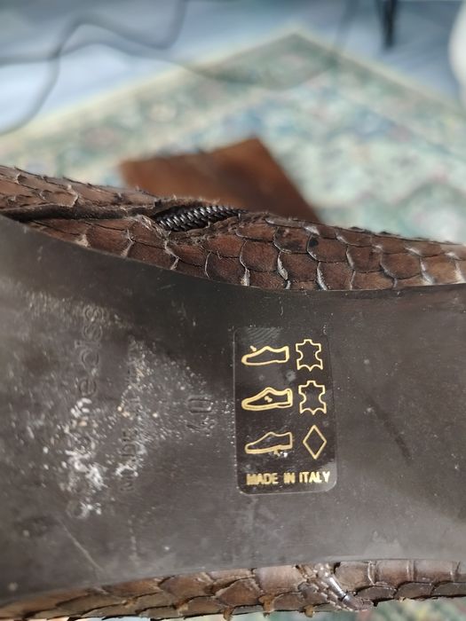 Кафяви кожени ботуши 40