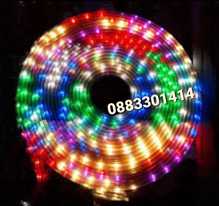 Светещ Коледен маркуч 10 метра Водоустойчив