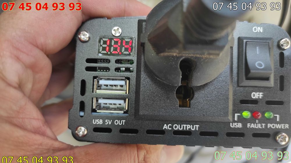 invertor convertor auto 1500w varf 3000w din 12v face 220v ca la priza