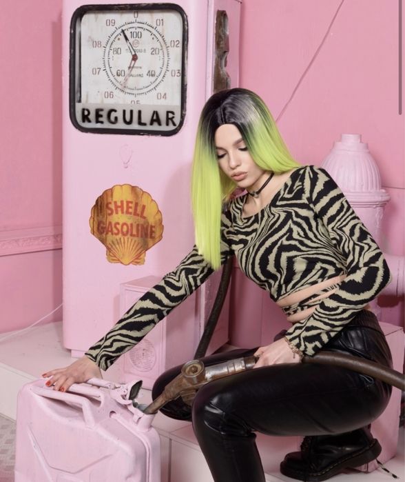 Парик желтый