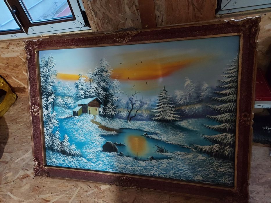 Vînd tablou pictat manual pe pânză.