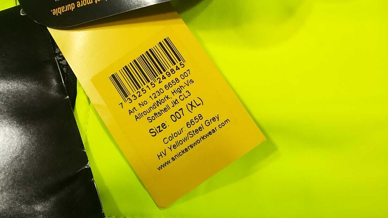 Snickers High Vis Softshell Jacket Work работно XL водонепромукаемо