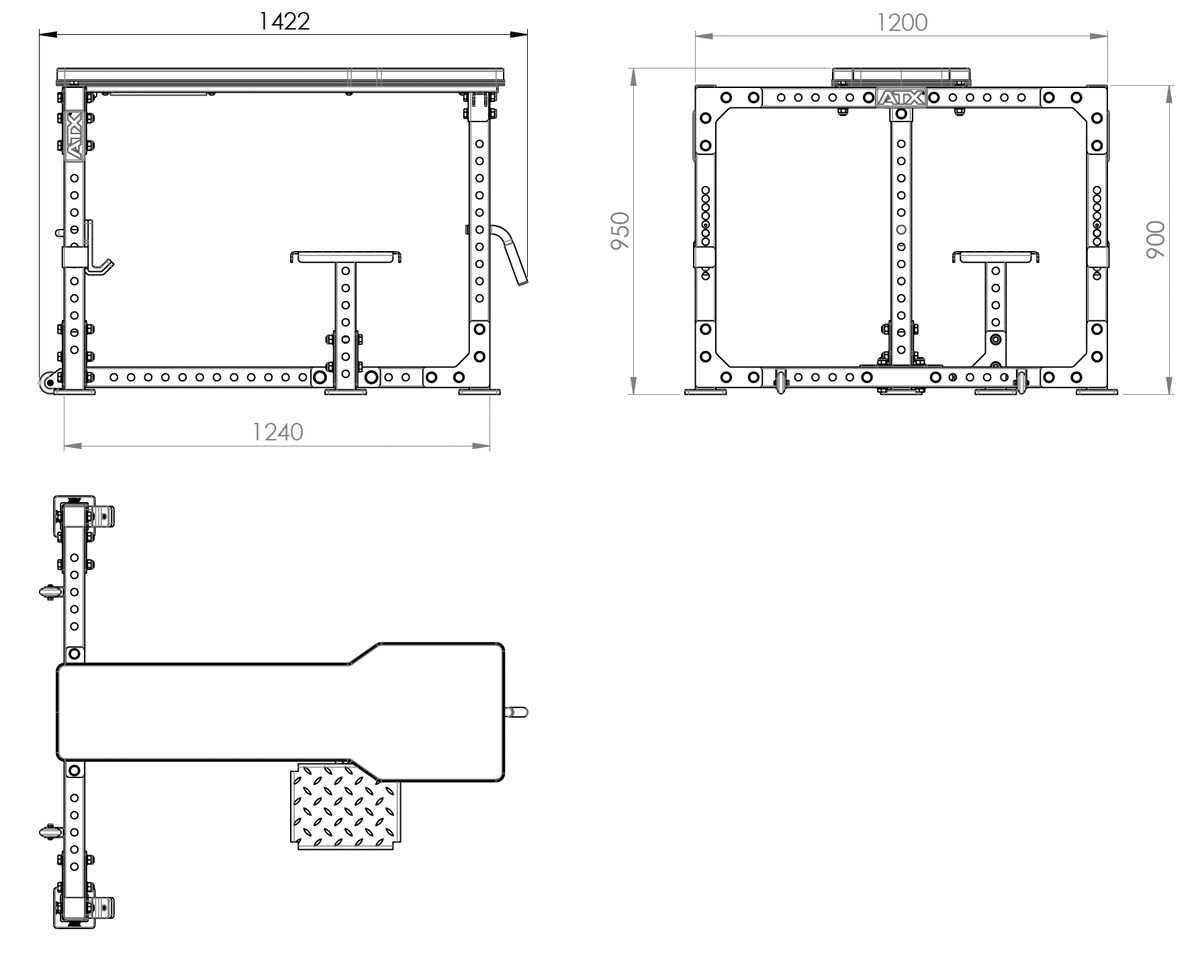 ATX®Rowing bench - Seal Row Bench - Пейка за гребане Seal