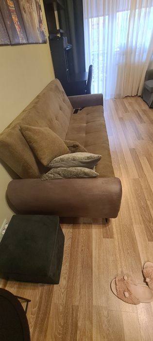 Canapea 3 locuri extensibila verde olive