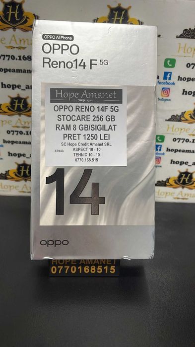 Hope Amanet P3 Oppo Reno 14F SiGiLAT