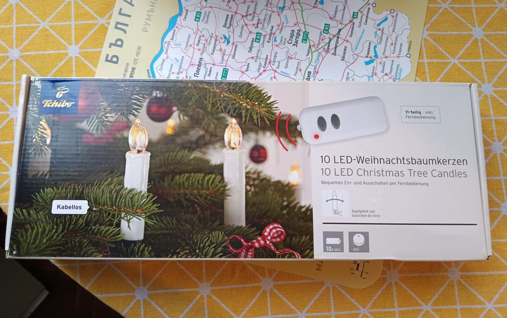 Коледни свещи на батерии