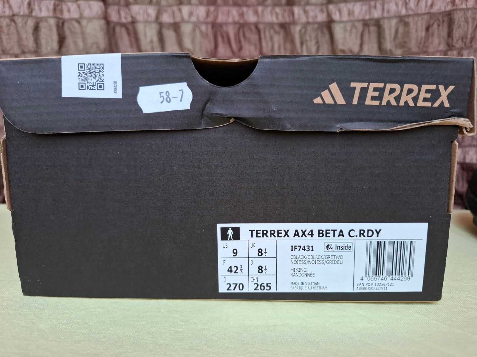НОВИ - Спортни обувки ADIDAS TERREX AX4 BETA C.RDY - цена 149 лв.