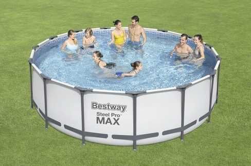 Piscina Copii Rotunda Cadru Metal 457x122cm SET Complet TrasGRATUIT CJ