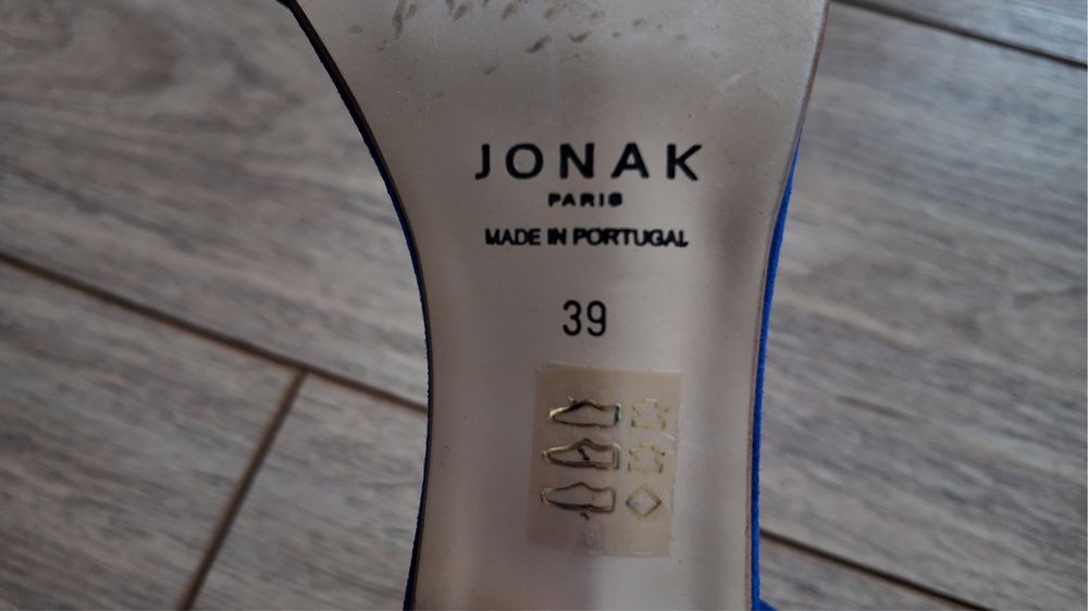 Sandale originale Jonak Paris, mărimea 39, piele întoarsă, cu toc