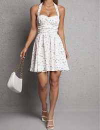 Бяла къса лятна рокля XS