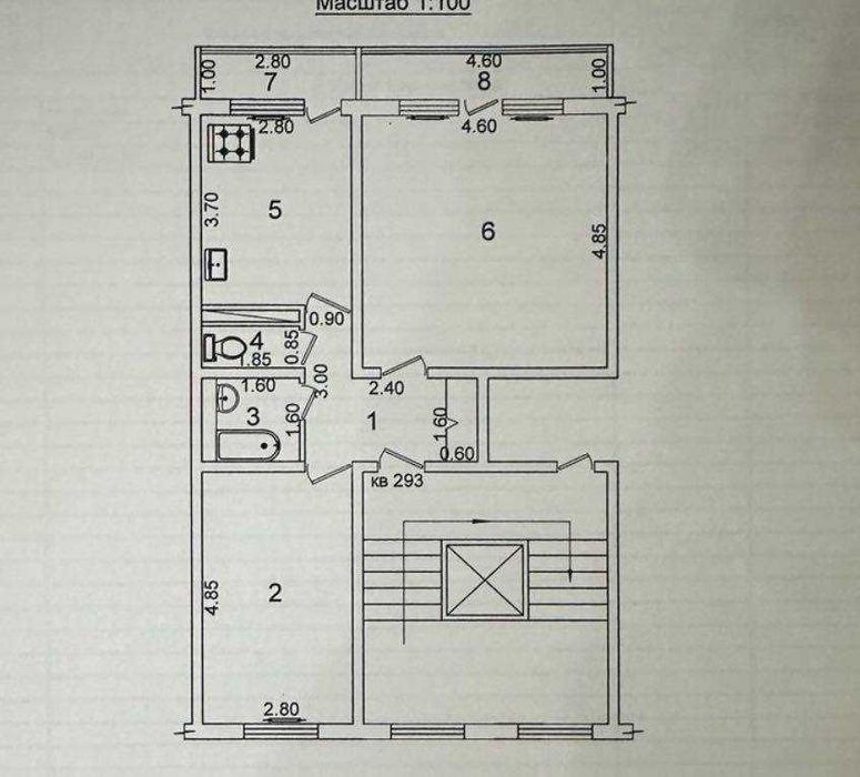 Продается 2х Комнатная 64м2 Юнусобад-4 Квартал