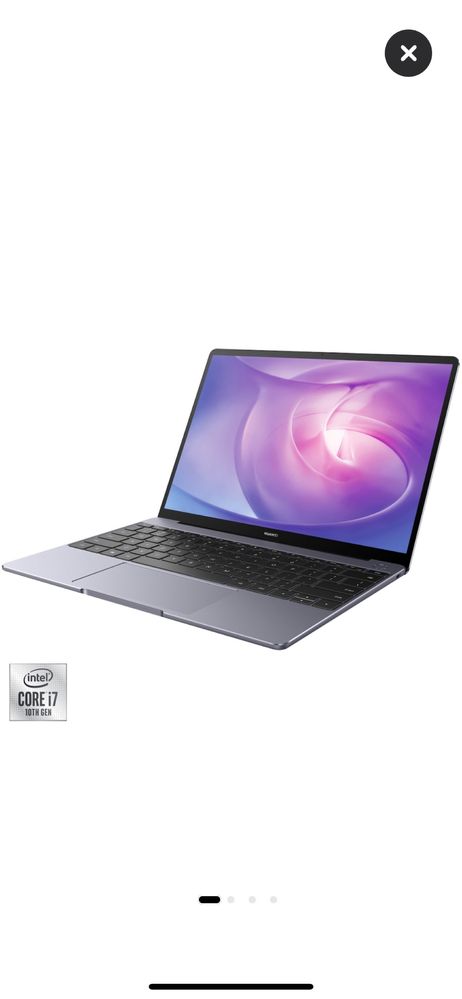 Laptop ultraportabil Huawei Matebook 13 cu procesor Intel Core i7