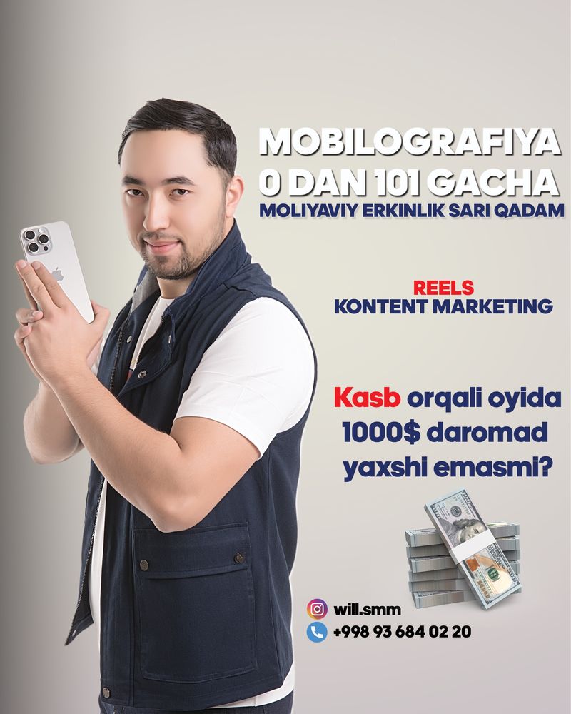 Mobilografiya 0dan 101 gacha