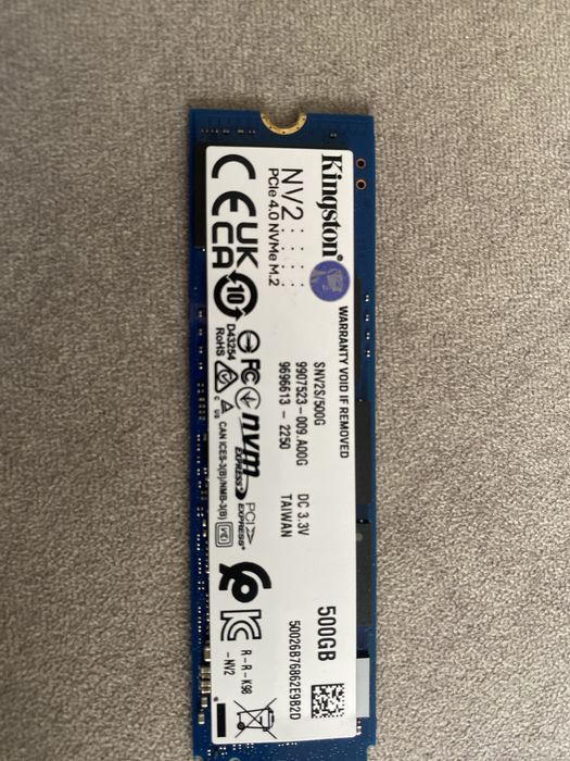 Kingston Ssd m2 NVMe 500gb