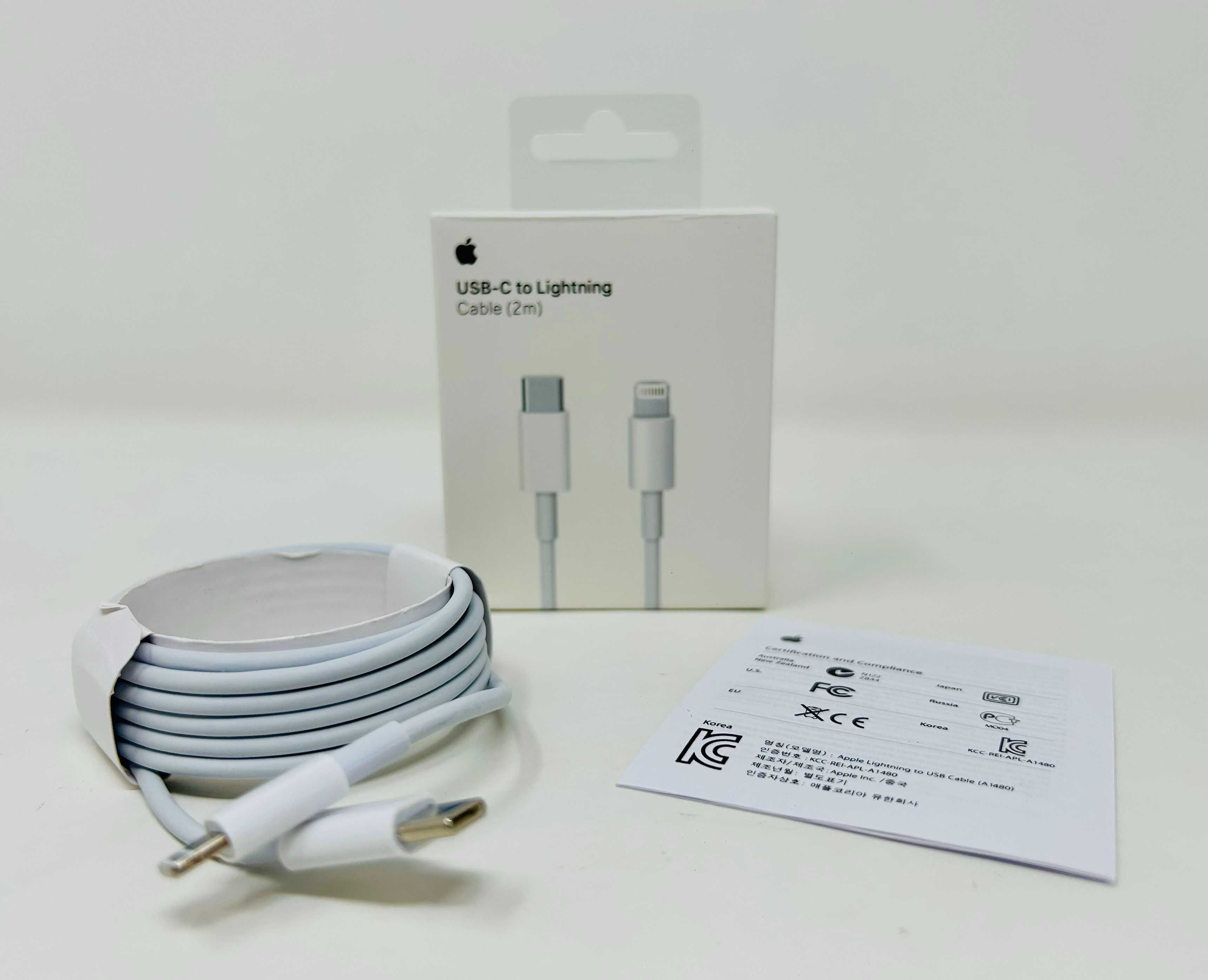 Оригинален Адаптер Кабел Зарядно USB-C to Lightning 2m за Apple iPhone