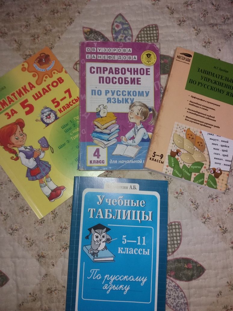 Учебные пособия по русскому языку и математике