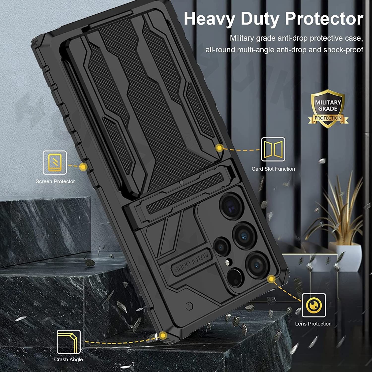 Samsung Galaxy S24+ / A15 / CARD HOLDER Удароустойчив кейс