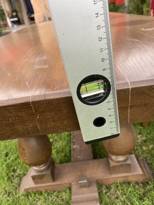 Френска трапезна маса от масивен дъб 210/90/ 74 + 4 стола