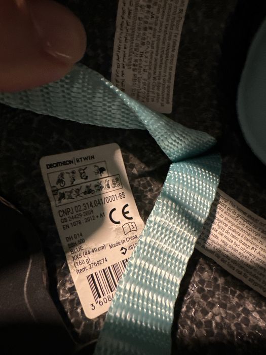 Casca Dechatlon xxs albastru