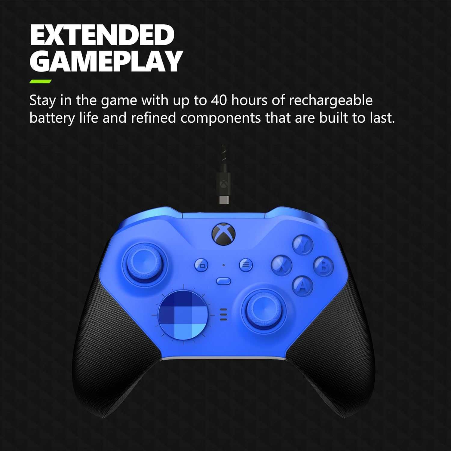 Xbox Elite Series 2 – Blue – Steam, Xbox, Windows PC, Android, and iOS