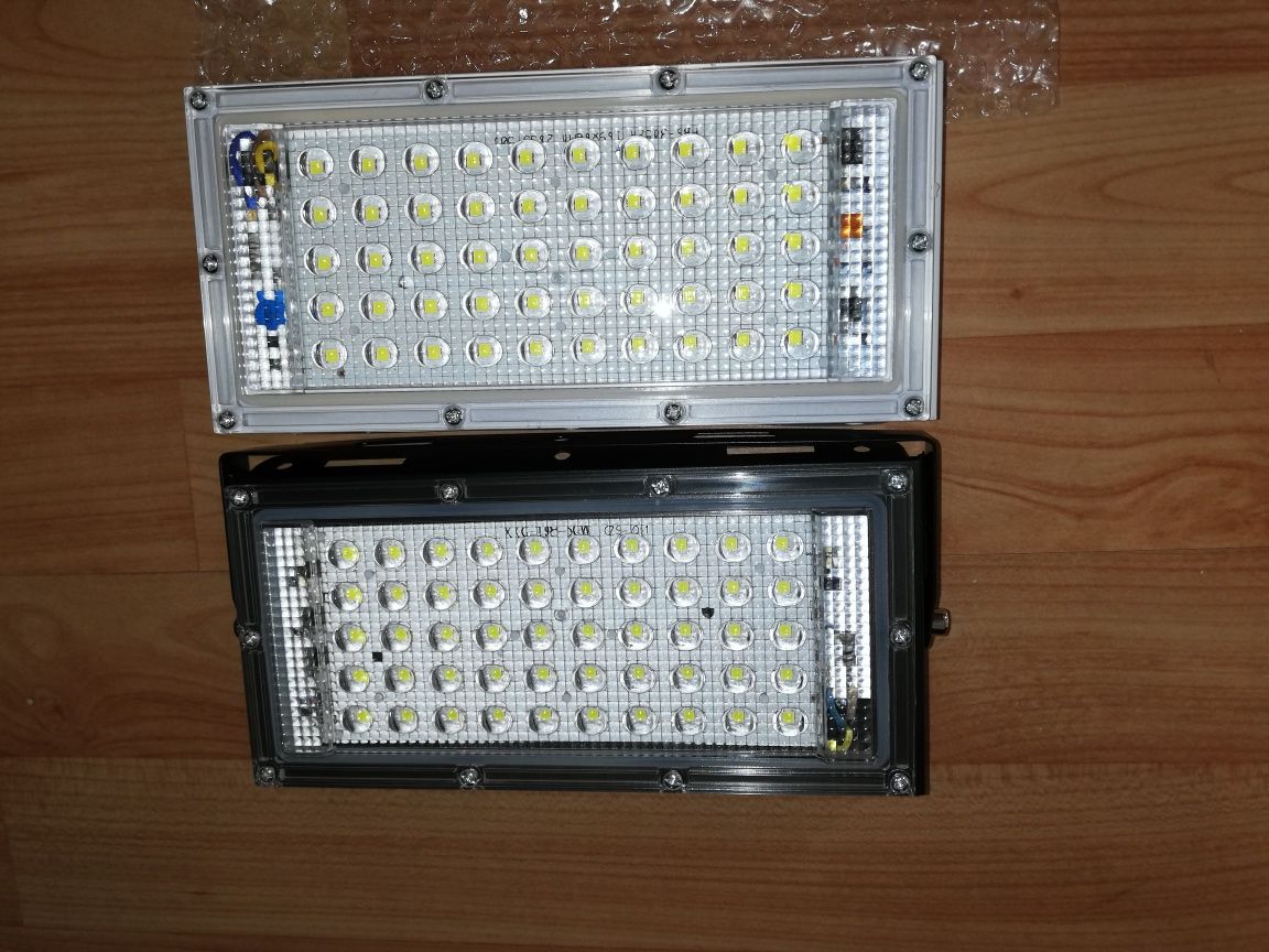 Proiector LED Slim 50W, 6500K, negru, Proiector LED exterior IP65