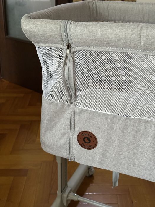 Pătuț co-sleeper Aurora 3 in 1 - gri deschis - Lionelo