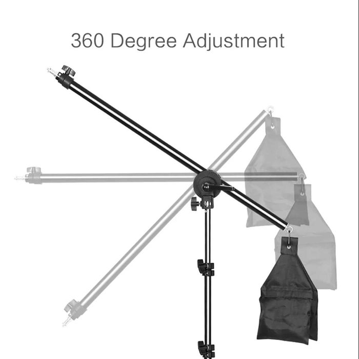 Фотостудиен комплект софтбокс с рамо жираф, 135W крушка, торба тежест