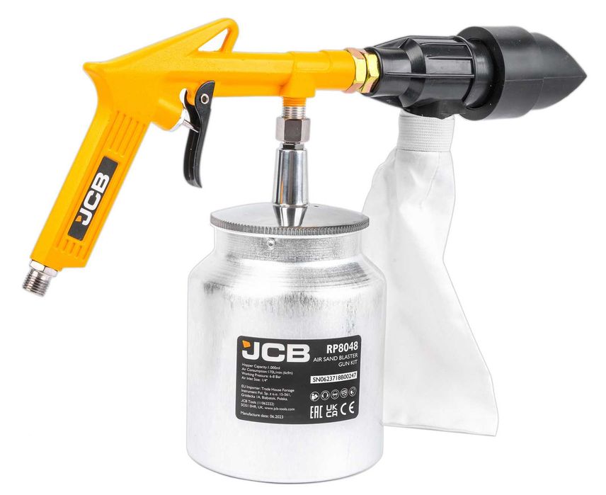 Пневматичен пясъкоструен пистолет 1л с 4 дюзи JCB