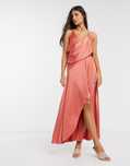 Официална рокля дълга Asos от сатен