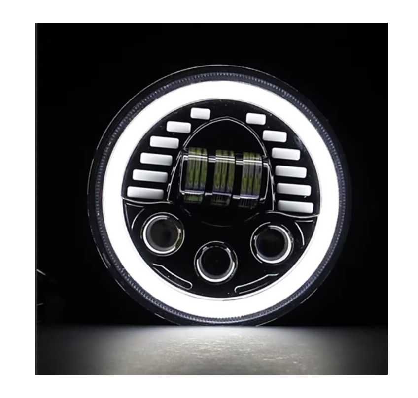 LED фар лампа халоген 12V-24V, 7 инча, 18см