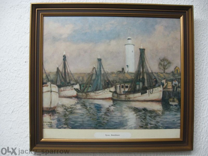 Репродукция На Шведския Художник Louis Sparre В Красива Ретро Рамка От