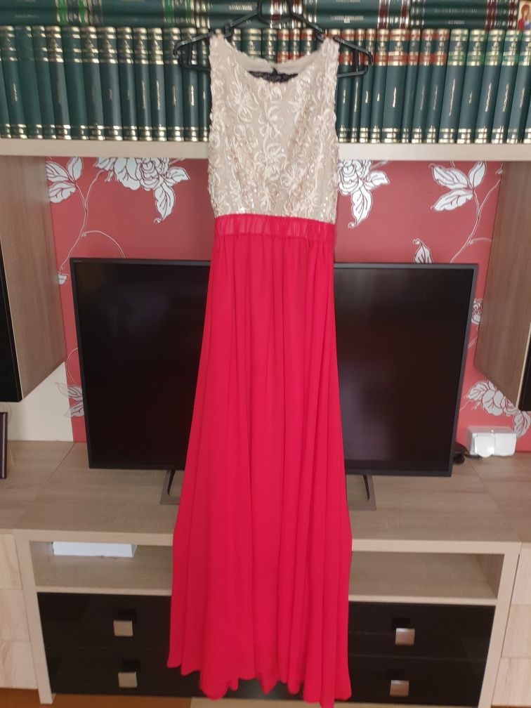 Rochie roșie lunga S-M
