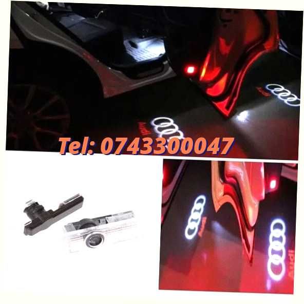 Set Proiectoare Logo Audi Lampi Led Portiera Usa Audi A3