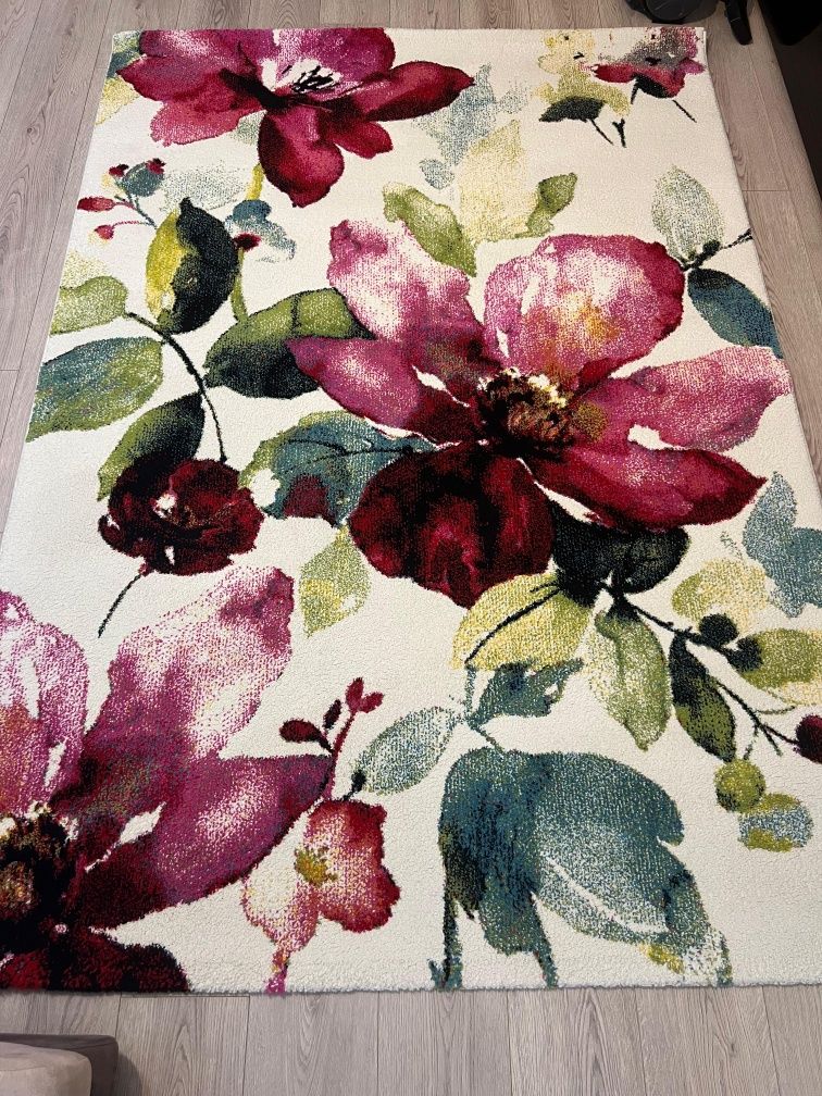 Covor colorat floral