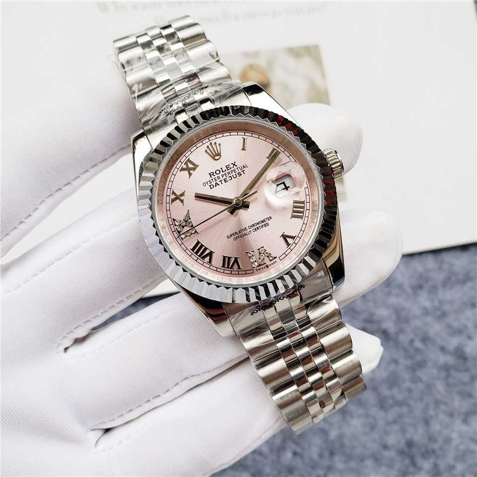 Ceas de dama automat Rolex Lady-Datejust Pink Roman 36 MM