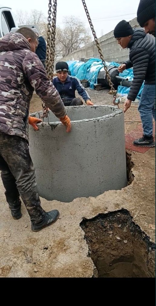 Монтаж наружный канализация и водопровод, септик выгребных яма