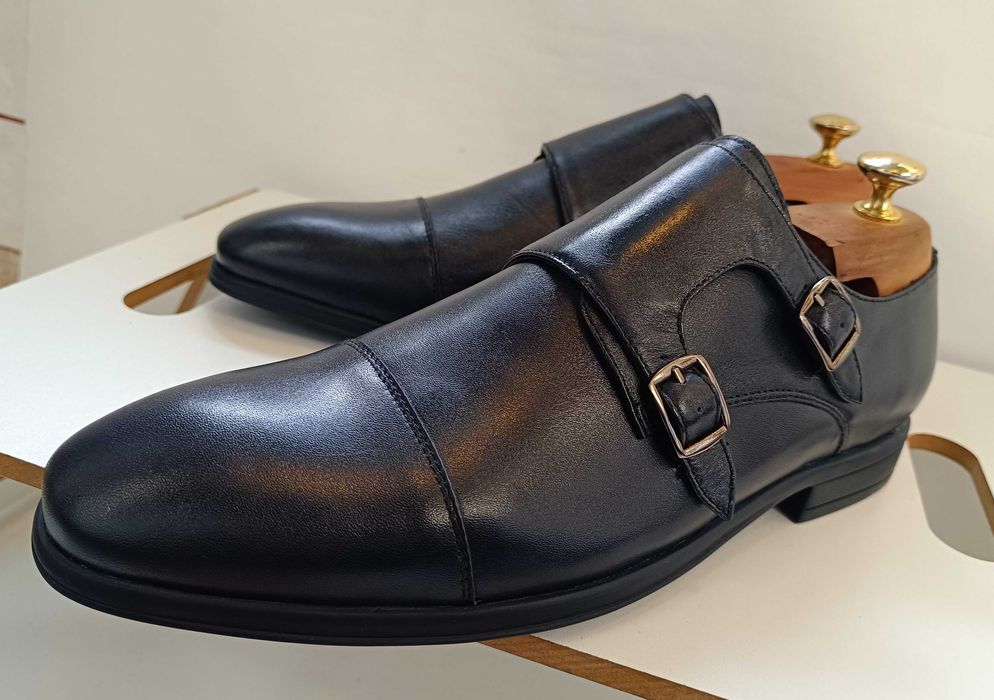 Pantofi double monk 43 42 premium Migato NOI piele naturala moale