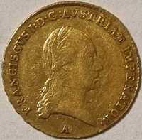 Moneda aur 1 dukat Austria,  Franciscvs Imperator 1815.