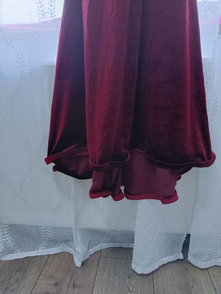 Rochie pentru ocazie, model unicat catifea magenta