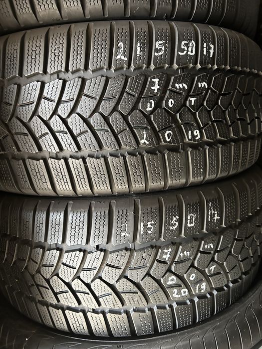 8 броя Зимни Гуми 215/50/17 Continental и Firestone