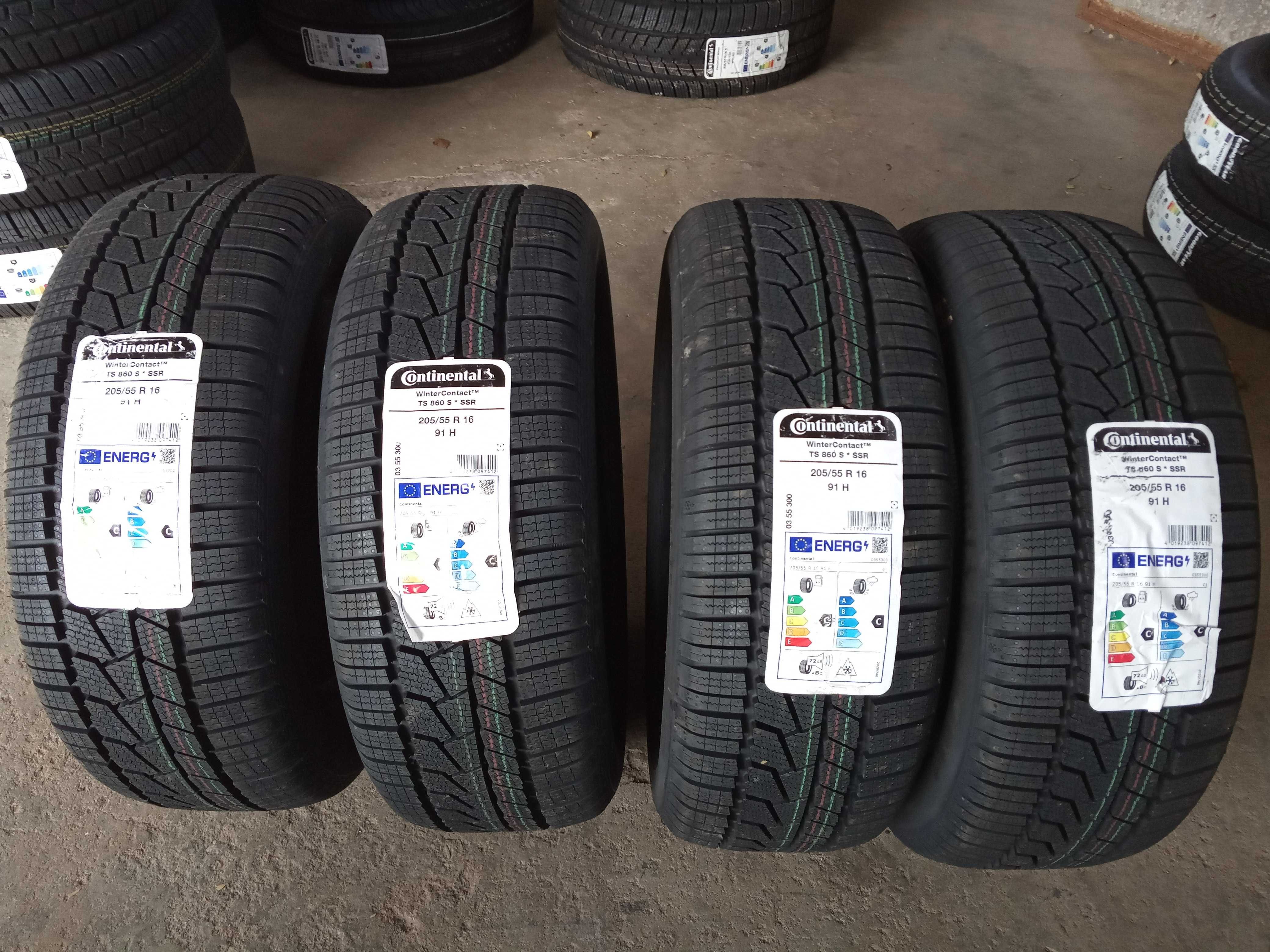 4 Нови зимни гуми 205/55 R16 Continental WC TS860S * SSR RUNFLAT 91H