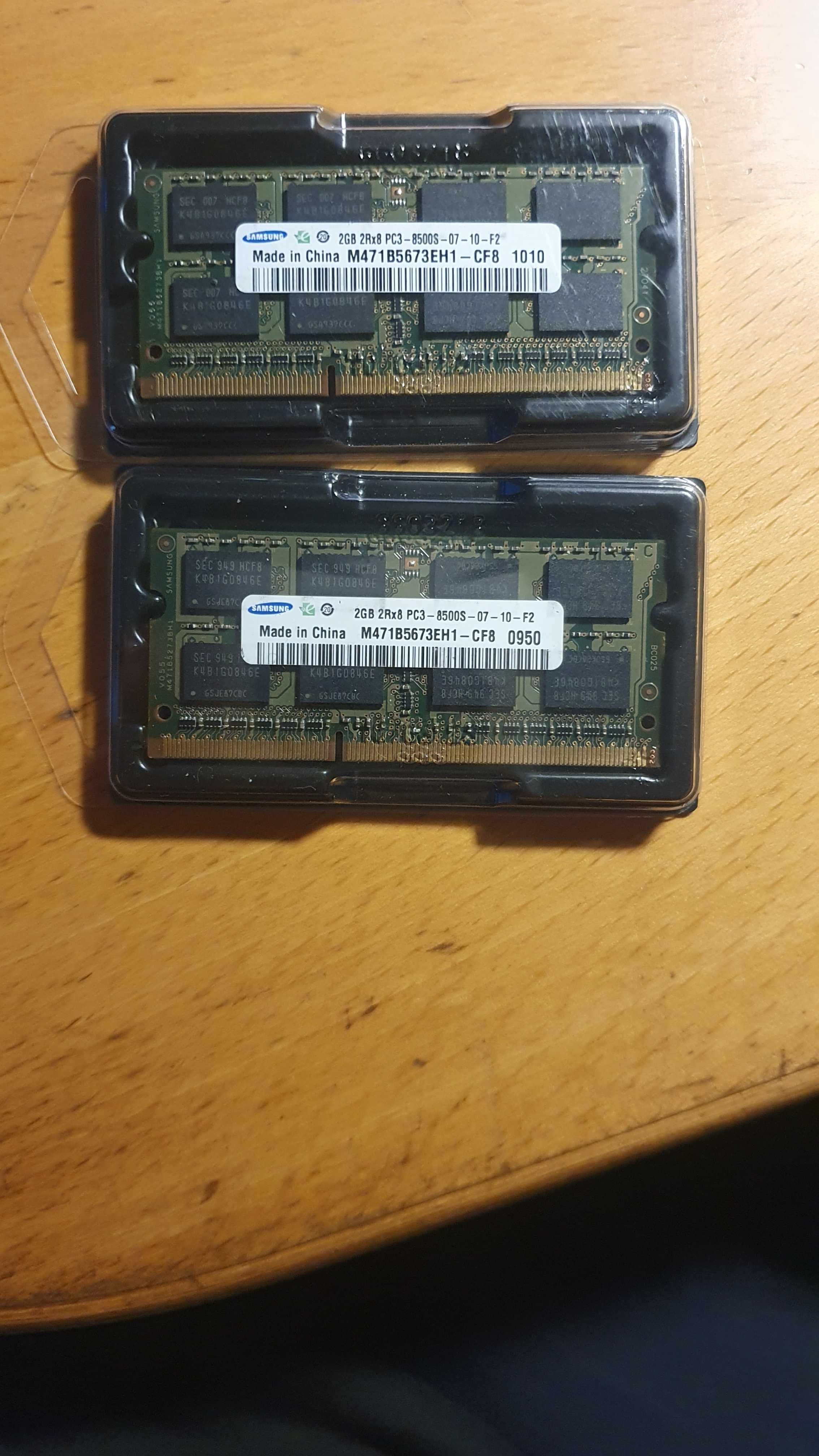 Memorii Samsung DDR3, 2x2GB, SODIMM, 1066Mhz, PC3-8500S