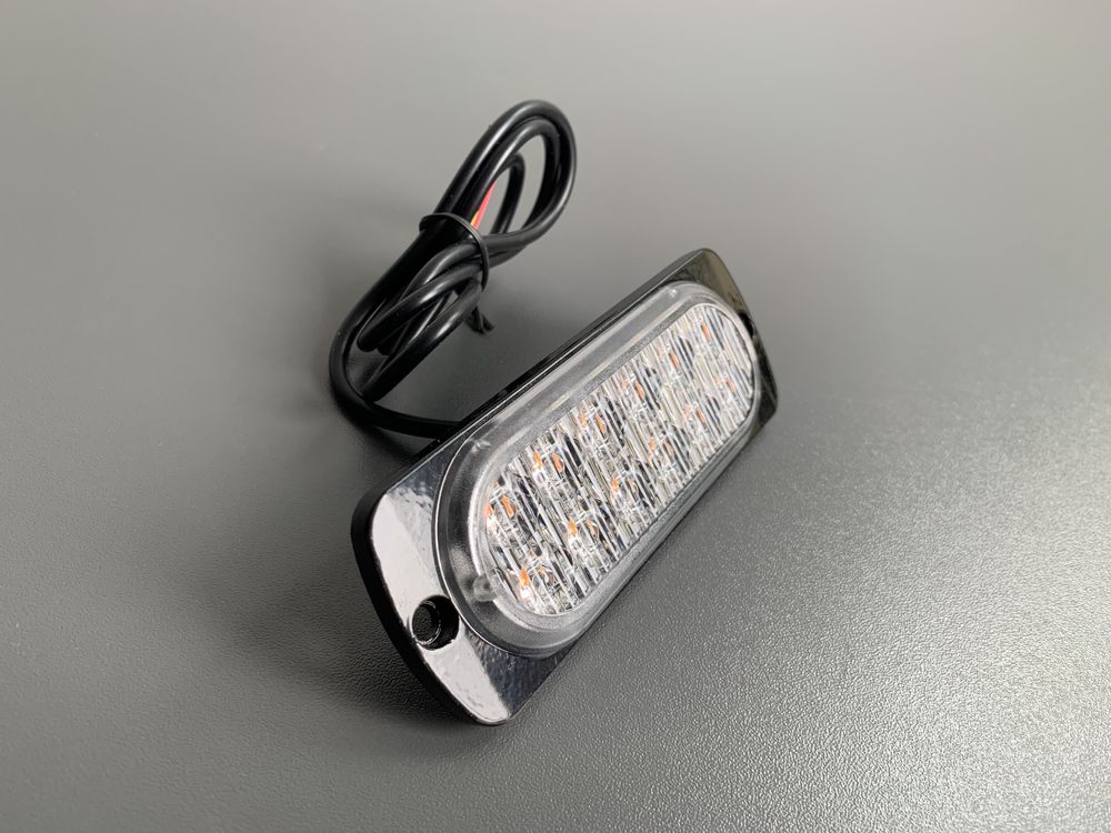 Stroboscoape auto 12 LED-uri grila galben rosu albastru - FLASH