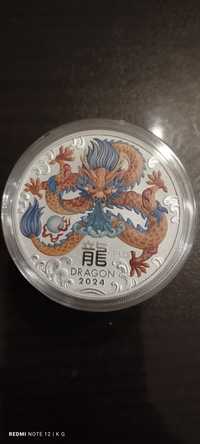 Сребърна монета Китайски Дракон