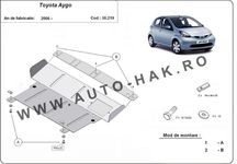 Scut motor metalic Toyota Aygo 2005-2014, otel 2mm